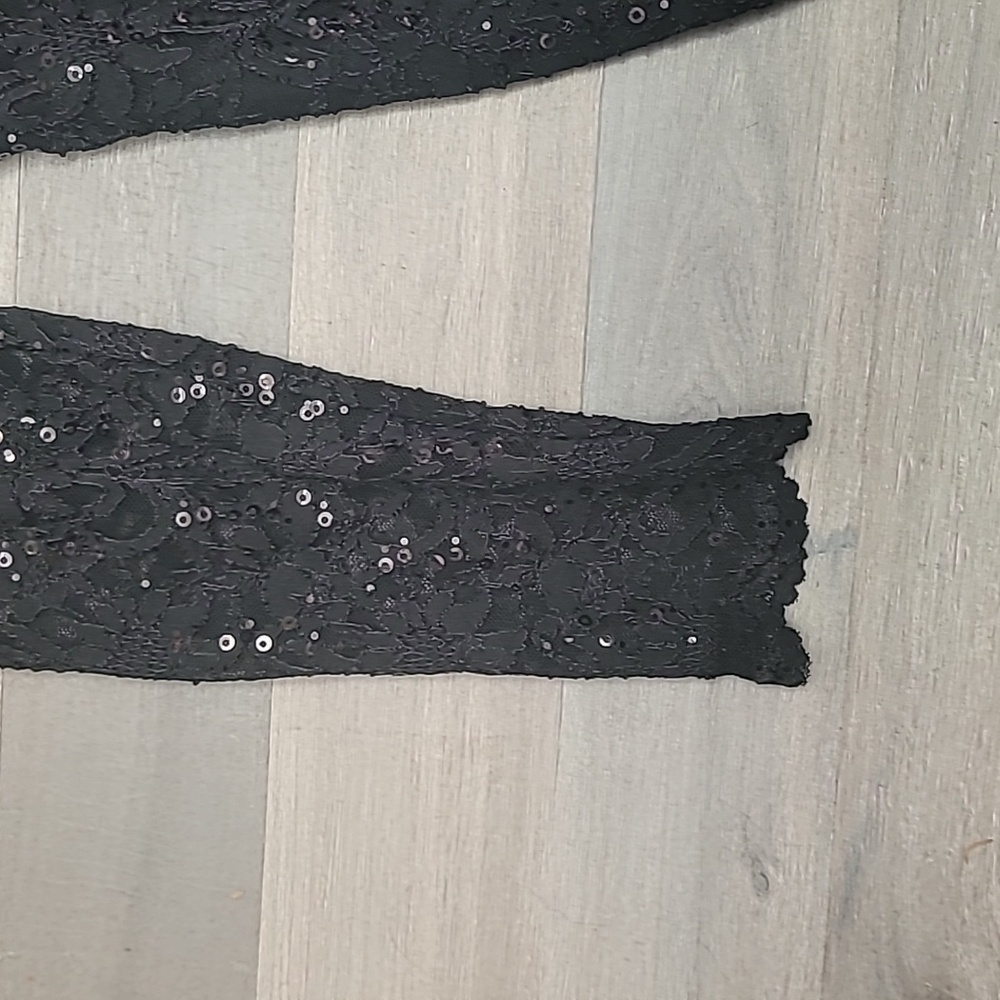 NWT Damaia Atelier Elegant Black Lace Sequence Dress Size 36 - Picture 4 of 5